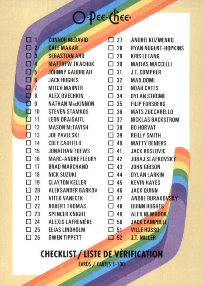 Checklist #100 Multi-Team | 2023-24 O-Pee-Chee Retro