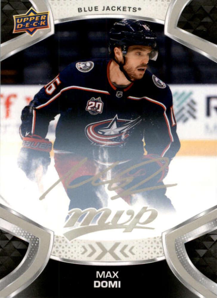 Max Domi #102 Columbus Blue Jackets | 2021-22 Upper Deck MVP Silver Script