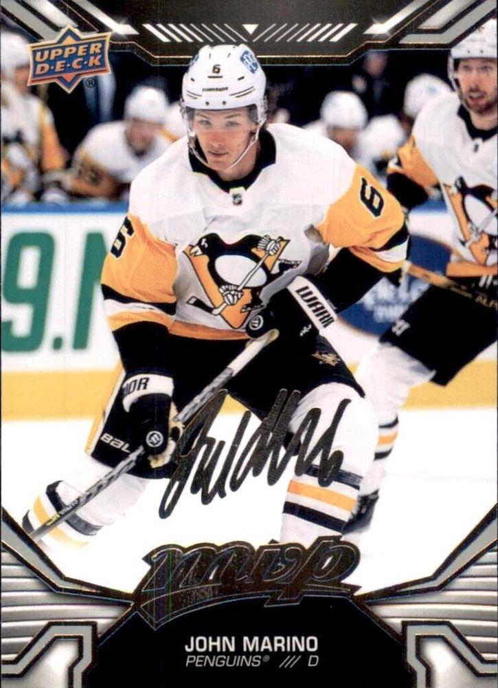 John Marino #102 Pittsburgh Penguins | 2022-23 Upper Deck MVP Silver Script