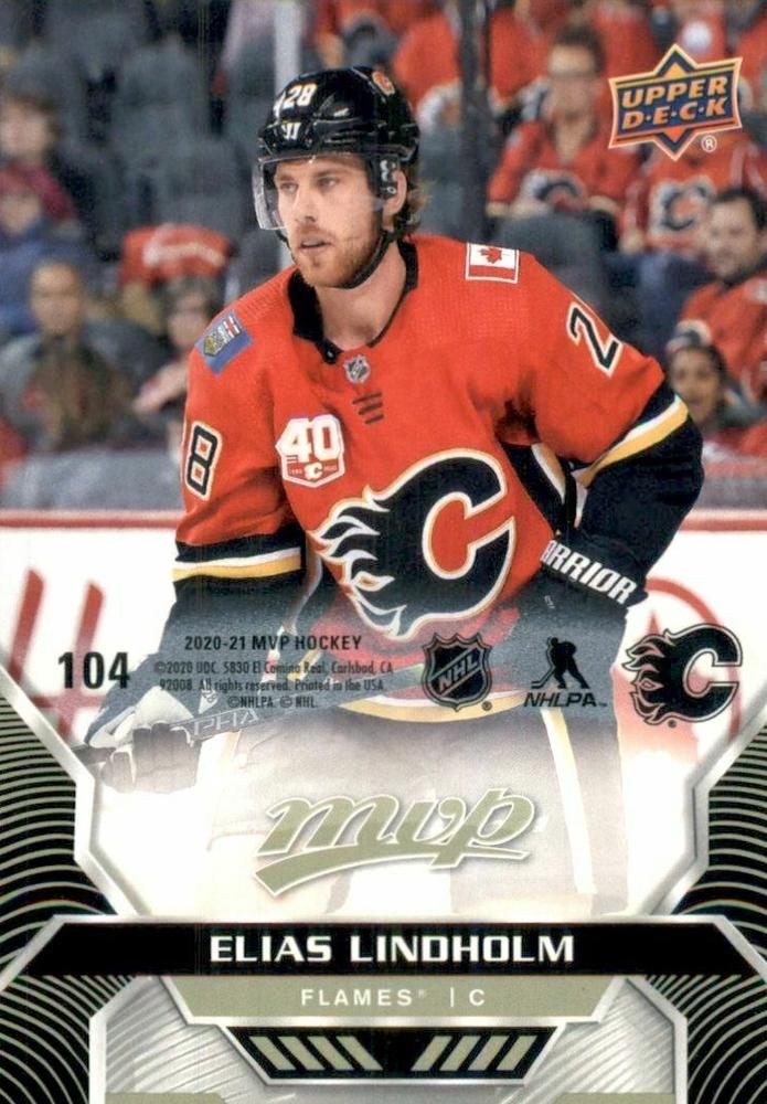 Elias Lindholm #104 Calgary Flames | 2020-21 Upper Deck MVP Puzzle Backs