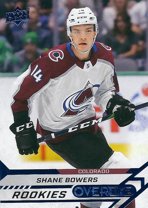 Shane Bowers #104 Colorado Avalanche | 2020-21 Upper Deck Overtime Blue Foil
