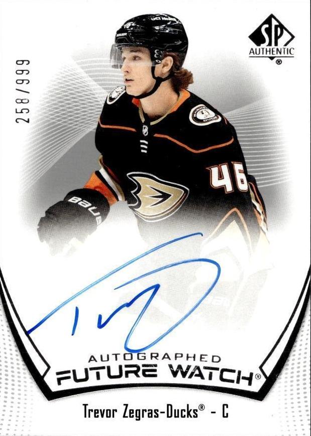 Trevor Zegras #104 Anaheim Ducks | 2021-22 SP Authentic