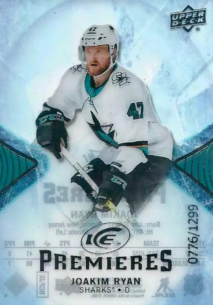 Joakim Ryan #105 San Jose Sharks | 2017-18 Upper Deck Ice