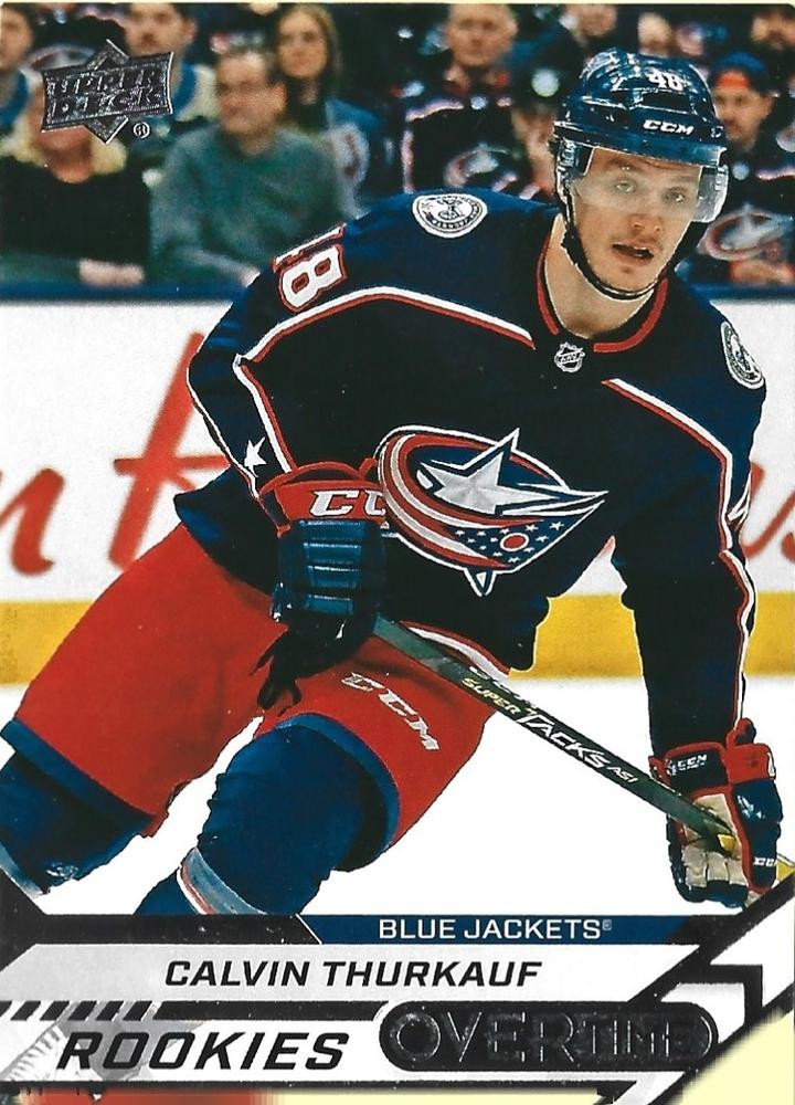 Calvin Thurkauf #105 Columbus Blue Jackets | 2020-21 Upper Deck Overtime