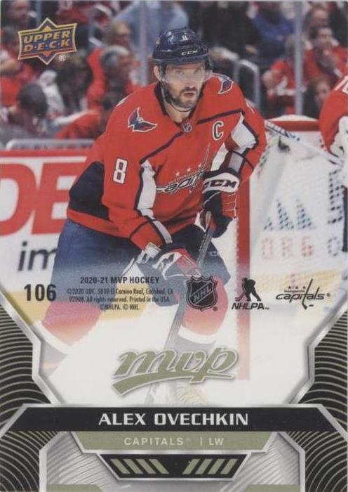 Alex Ovechkin #106 Washington Capitals | 2020-21 Upper Deck MVP Puzzle Backs