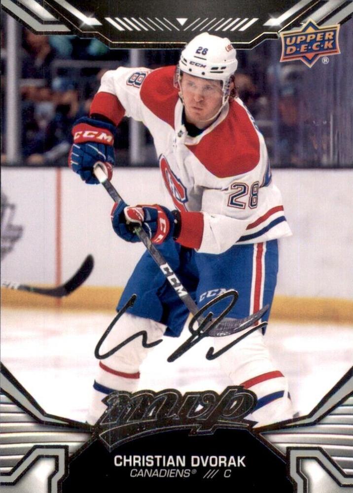 Christian Dvorak #106 Montreal Canadiens | 2022-23 Upper Deck MVP Silver Script