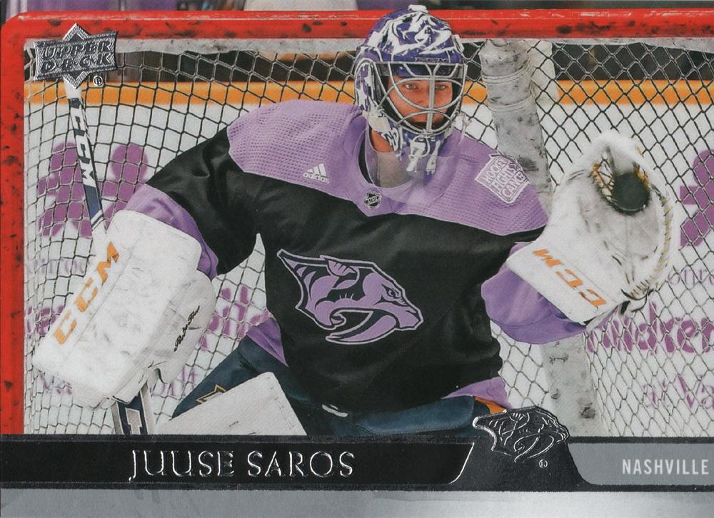 Juuse Saros #107 Nashville Predators | 2020-21 Upper Deck