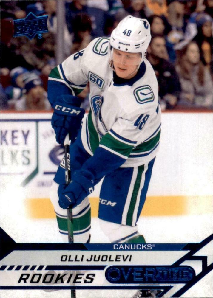 Olli Juolevi #108 Vancouver Canucks | 2020-21 Upper Deck Overtime Blue Foil