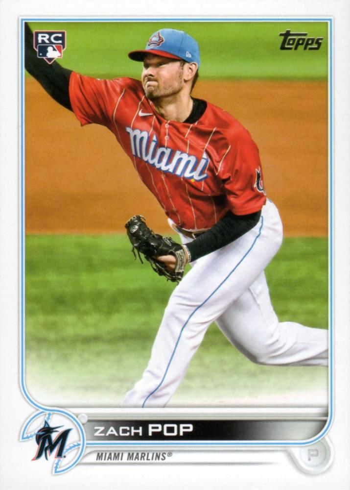 Zach Pop #108 Miami Marlins (Factory set, Large RC logo) | 2022 Topps