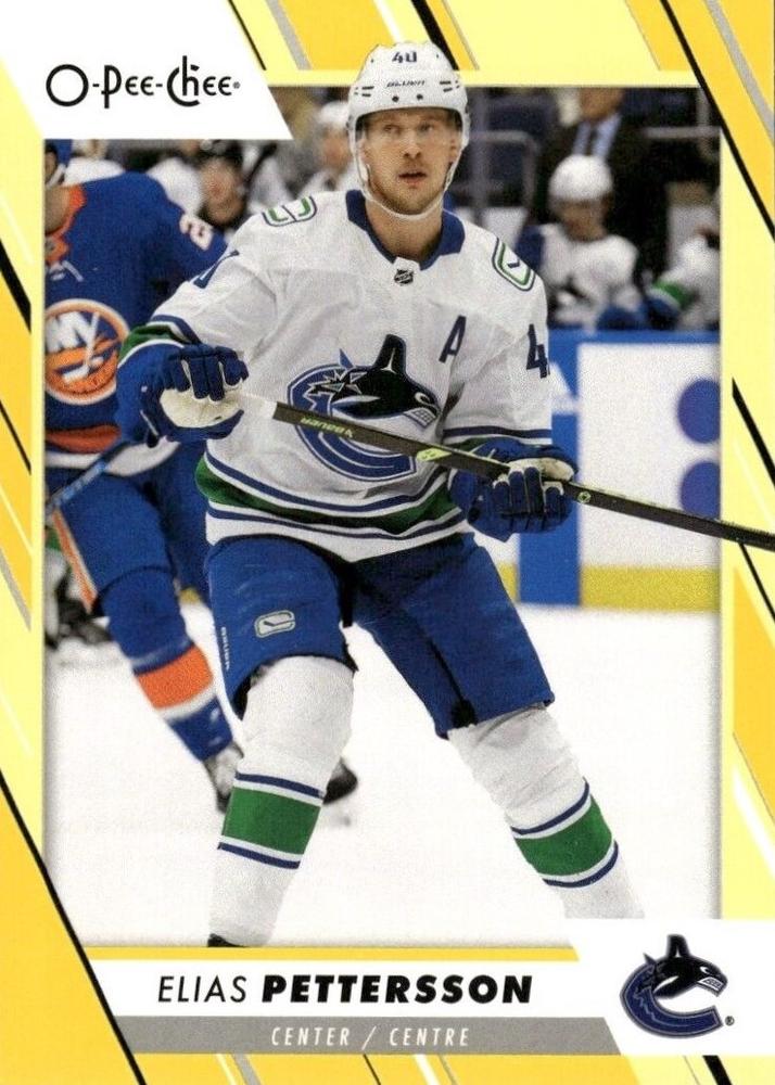 Elias Pettersson #108 Vancouver Canucks | 2023-24 O-Pee-Chee Yellow Border