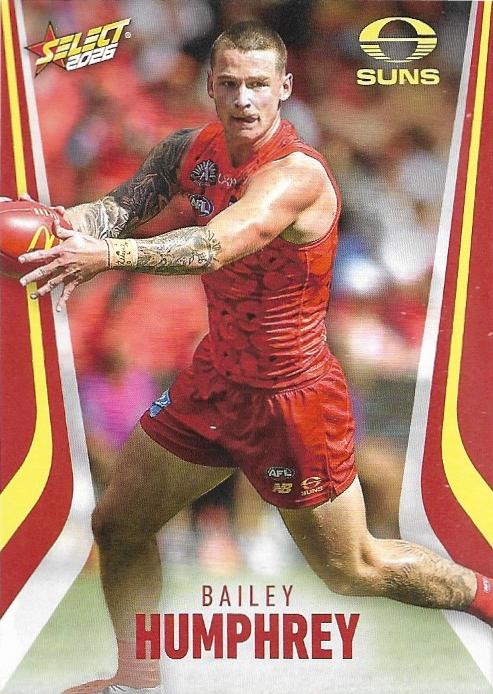 Bailey Humphrey #108 Gold Coast Suns | 2026 Select AFL Footy Stars
