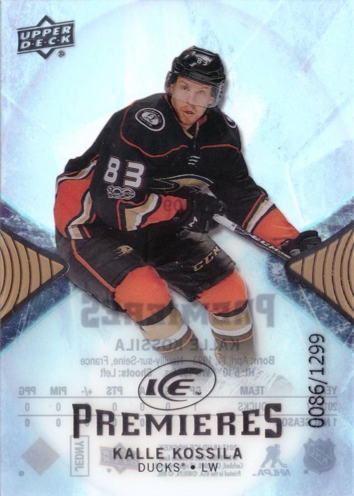 Kalle Kossila #109 Anaheim Ducks | 2017-18 Upper Deck Ice