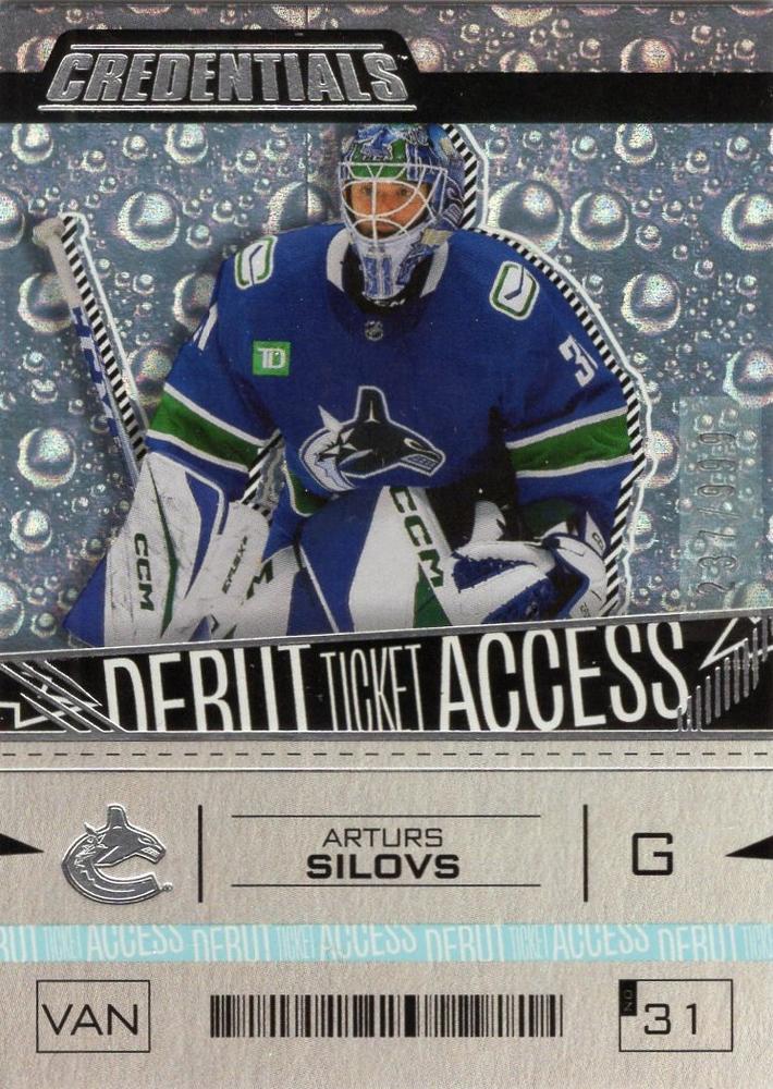 Arturs Silovs #109 Vancouver Canucks | 2023-24 Upper Deck Credentials