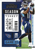 A.J. Brown #10 Tennessee Titans | 2020 Panini Contenders |  | NFL Football