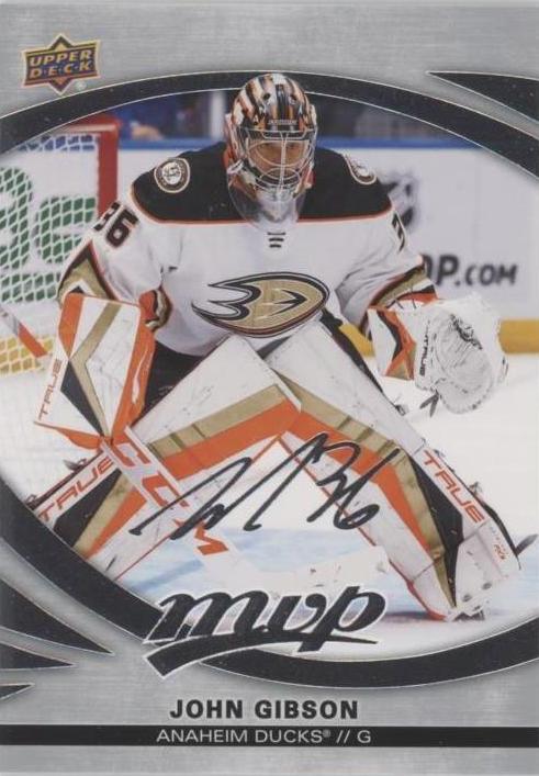 John Gibson #10 Anaheim Ducks | 2023-24 Upper Deck MVP Silver Script