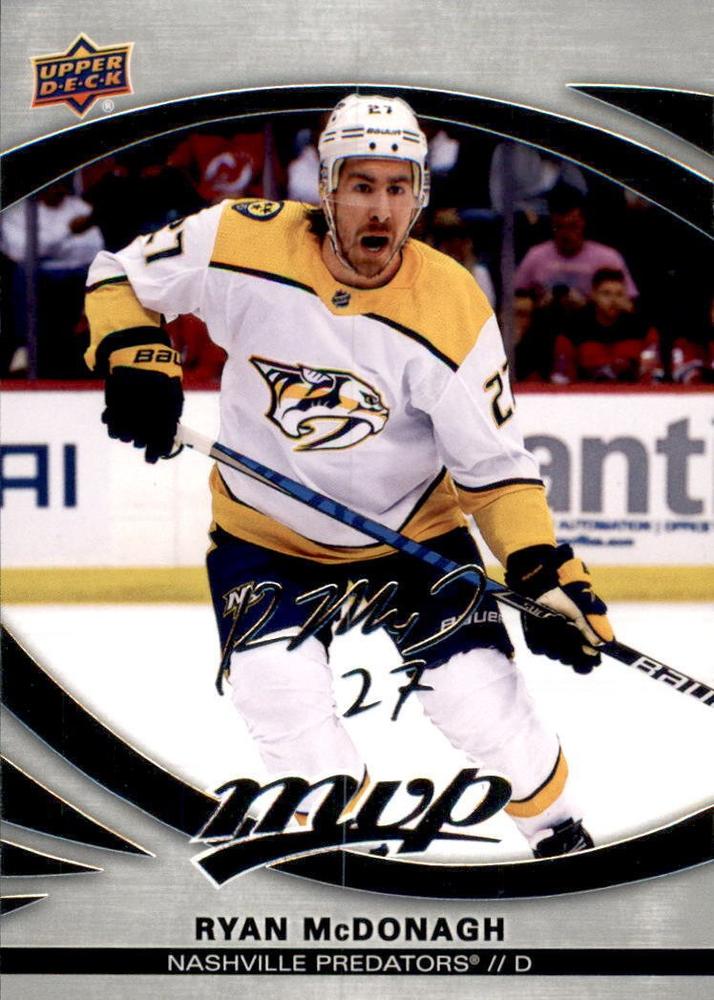 Ryan McDonagh #110 Nashville Predators | 2023-24 Upper Deck MVP Silver Script