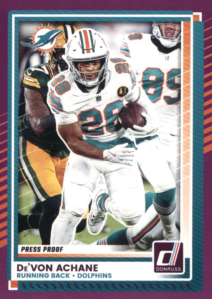 De’Von Achane #110 Miami Dolphins | 2025 Donruss | NFL Football