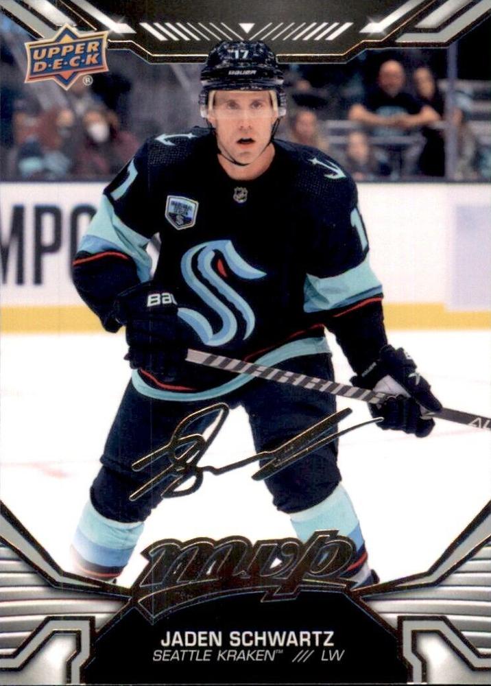 Jaden Schwartz #111 Seattle Kraken | 2022-23 Upper Deck MVP Silver Script