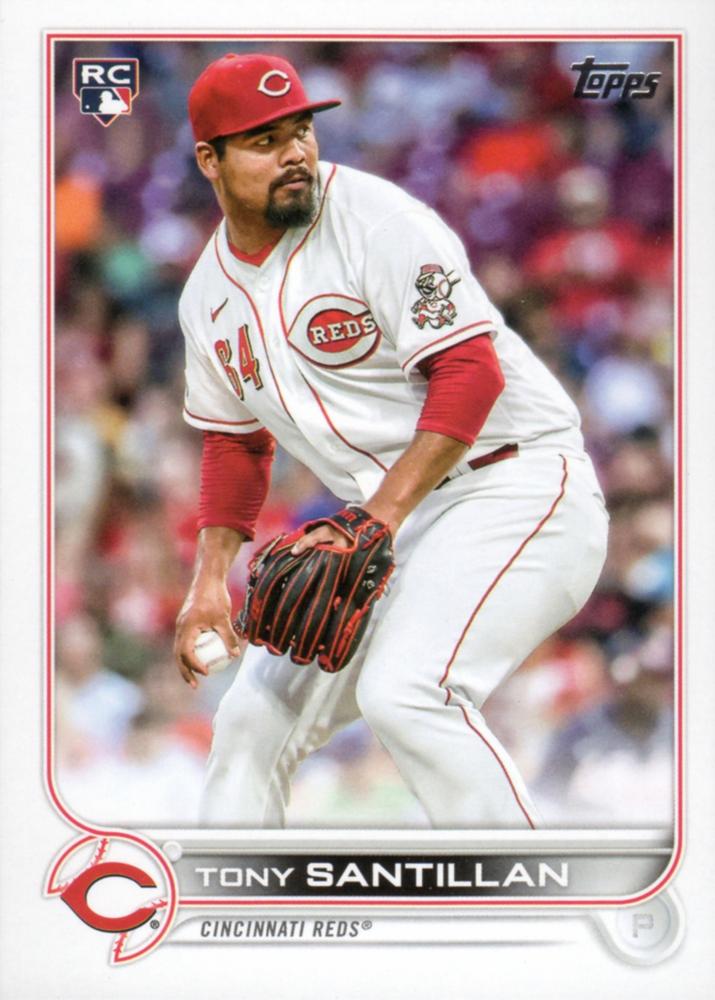 Tony Santillan #111 Cincinnati Reds (Factory set, Large RC logo) | 2022 Topps