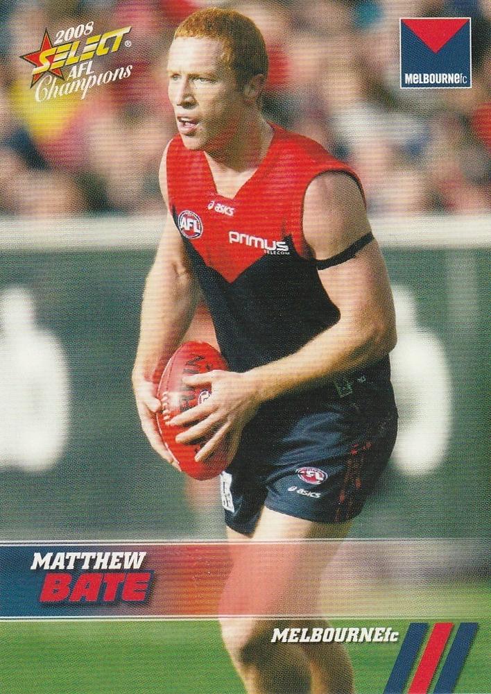 Matthew Bate #112 Melbourne Demons | 2008 Select AFL Champions