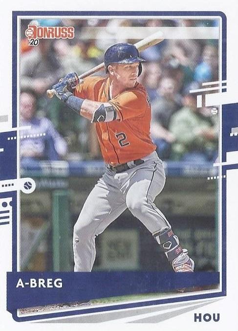Alex Bregman #112 Houston Astros ("A-Breg" on front, old Donruss logo on back) | 2020 Donruss