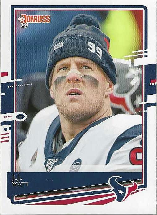 J.J. Watt #113 Houston Texans (Wearing stocking cap) | 2020 Panini Donruss | NFL Football