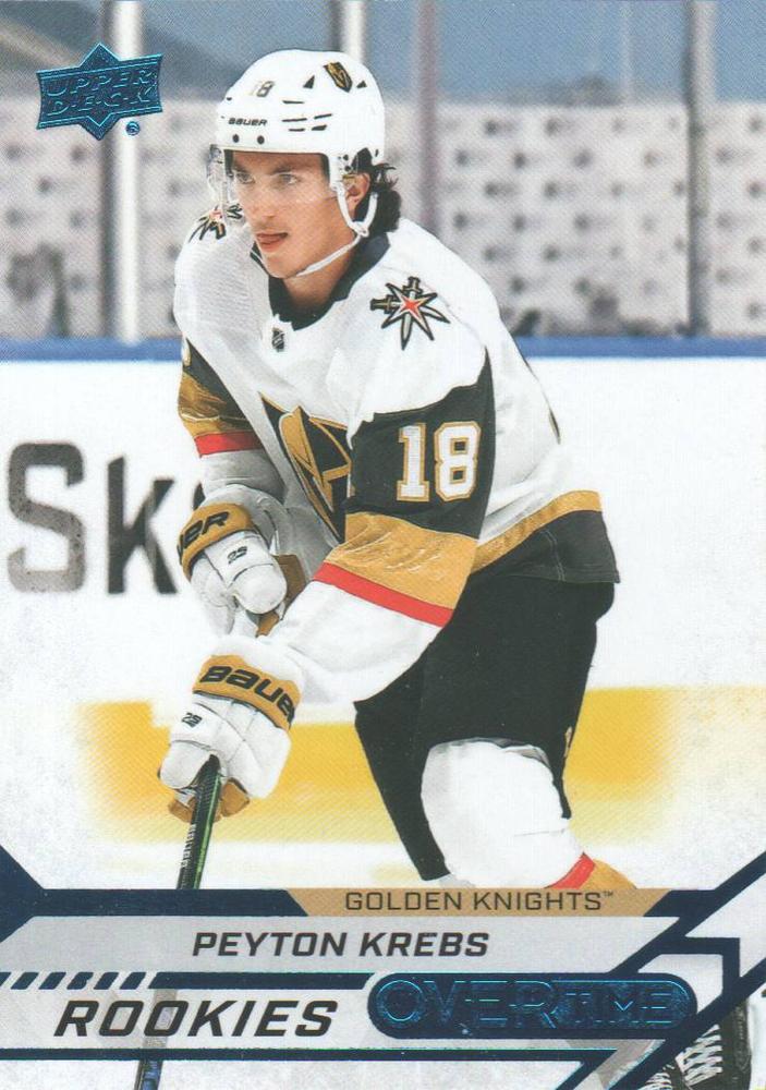 Peyton Krebs #113 Vegas Golden Knights | 2020-21 Upper Deck Overtime Blue Foil