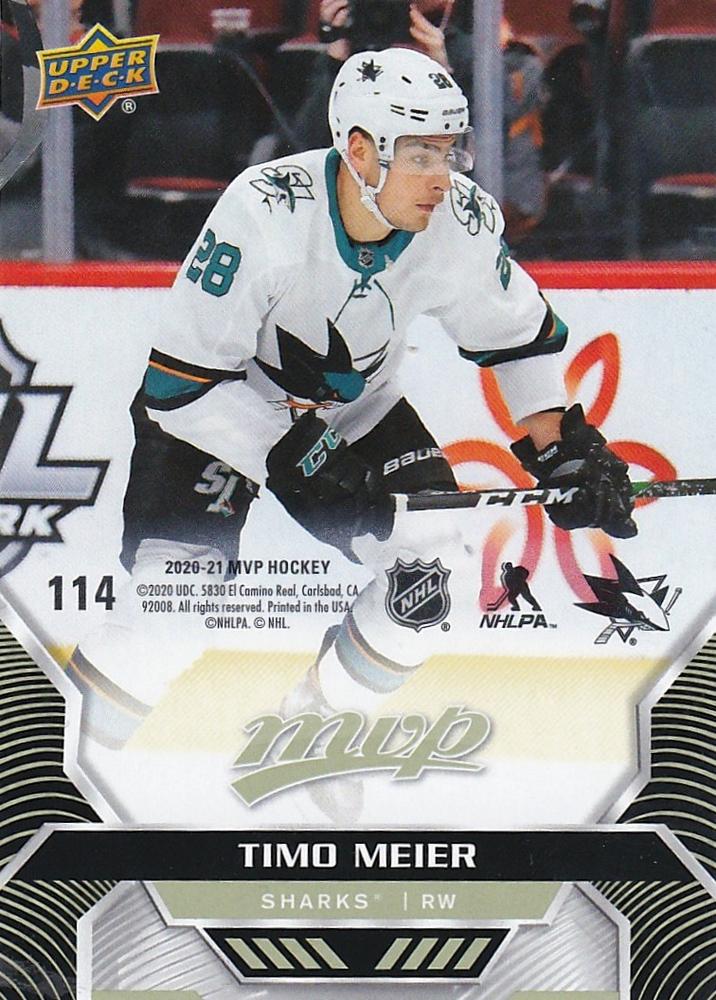 Timo Meier #114 San Jose Sharks | 2020-21 Upper Deck MVP Puzzle Backs