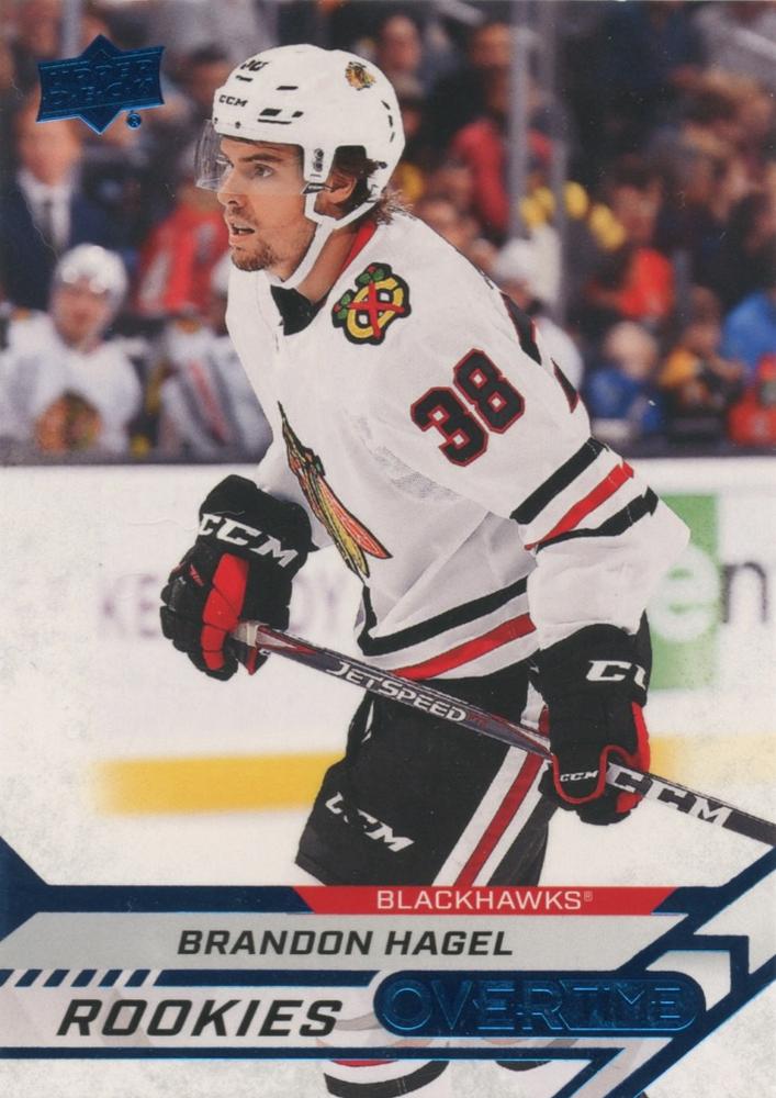 Brandon Hagel #114 Chicago Blackhawks | 2020-21 Upper Deck Overtime Blue Foil