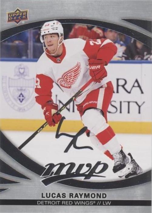 Lucas Raymond #114 Detroit Red Wings | 2023-24 Upper Deck MVP Silver Script