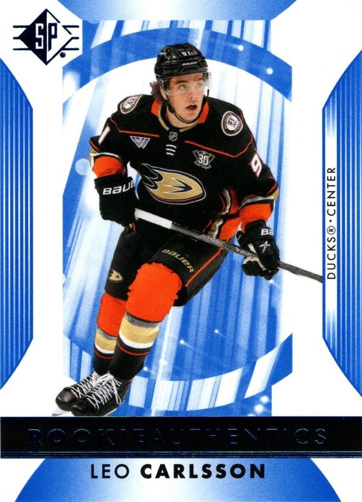 Leo Carlsson #115 Anaheim Ducks Rookie Authentics | 2023-24 SP Blue