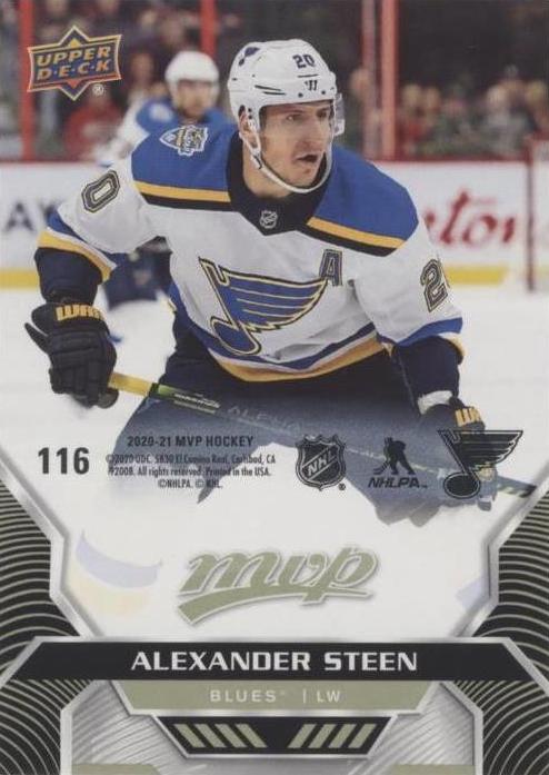 Alexander Steen #116 St. Louis Blues | 2020-21 Upper Deck MVP Puzzle Backs