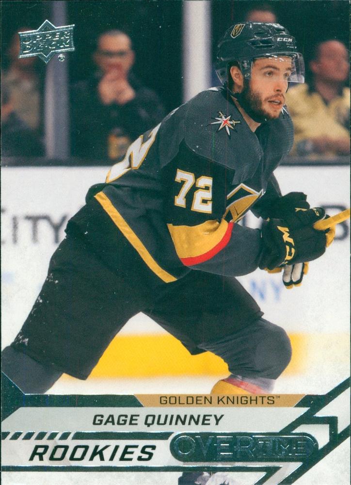 Gage Quinney #116 Vegas Golden Knights | 2020-21 Upper Deck Overtime