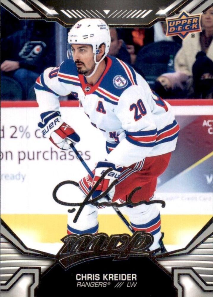 Chris Kreider #116 New York Rangers | 2022-23 Upper Deck MVP Silver Script