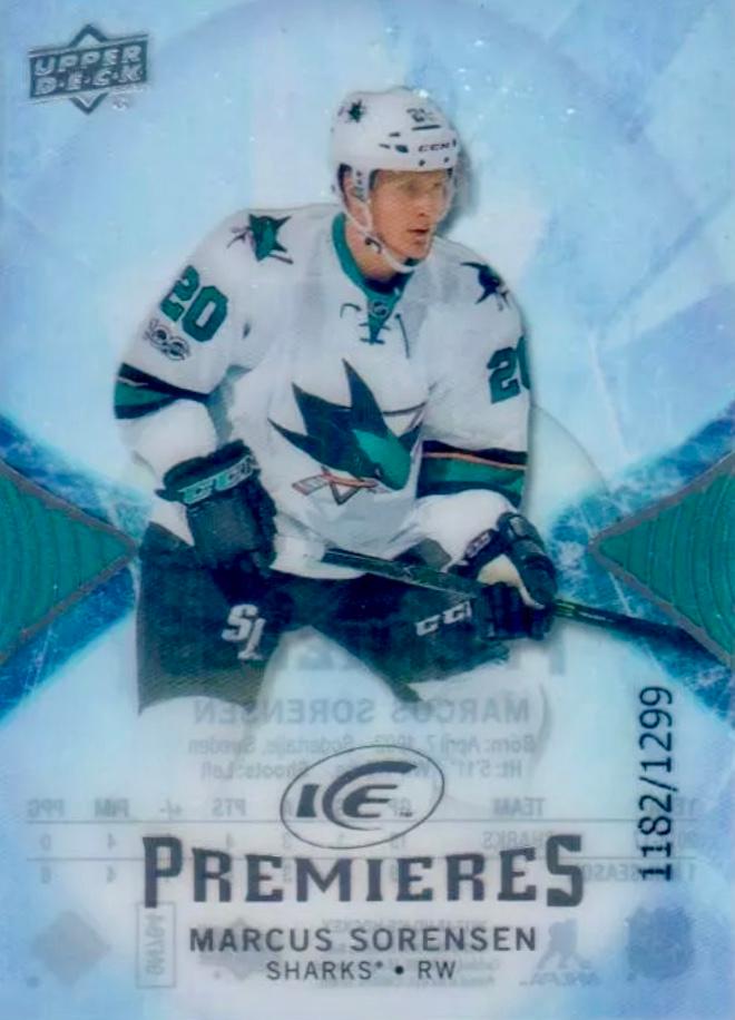 Marcus Sorensen #117 San Jose Sharks | 2017-18 Upper Deck Ice