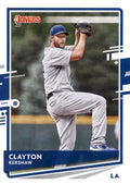 Clayton Kershaw #118 Los Angeles Dodgers (Shoe visible on front, "Chavez Ravine" and old Donruss logo on back) | 2020 Donruss