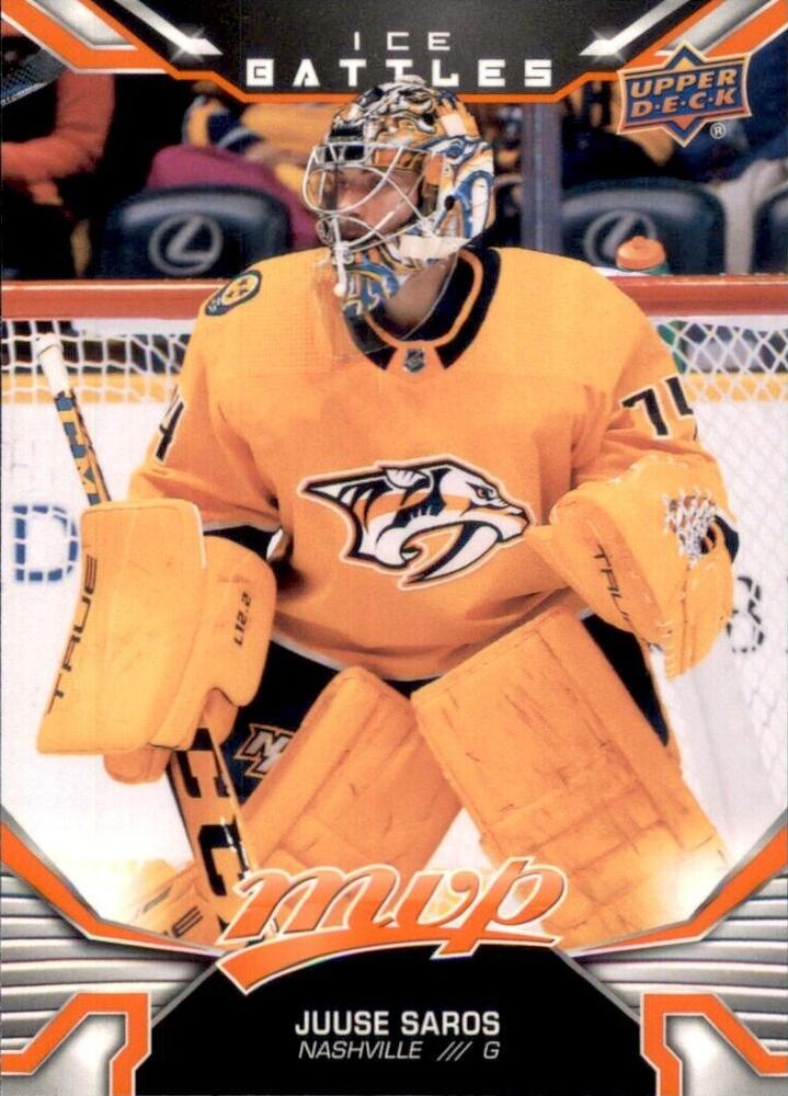Juuse Saros #119 Nashville Predators | 2022-23 Upper Deck MVP Ice Battles