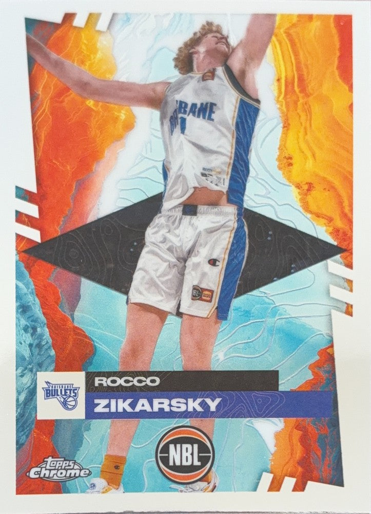 Rocco Zikarsky #11 Brisbane Bullets | 2024-25 Topps Chrome NBL (front)