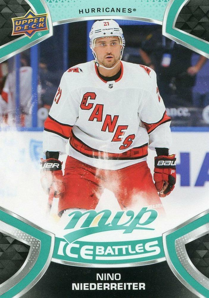 Nino Niederreiter #121 Carolina Hurricanes | 2021-22 Upper Deck MVP Ice Battles