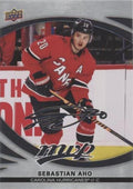 Sebastian Aho #121 Carolina Hurricanes | 2023-24 Upper Deck MVP Silver Script