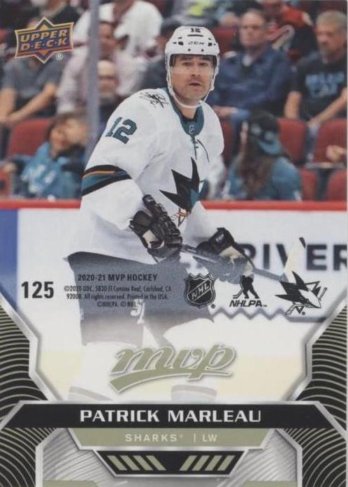 Patrick Marleau #125 San Jose Sharks | 2020-21 Upper Deck MVP Puzzle Backs