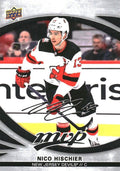 Nico Hischier #125 New Jersey Devils | 2023-24 Upper Deck MVP Silver Script