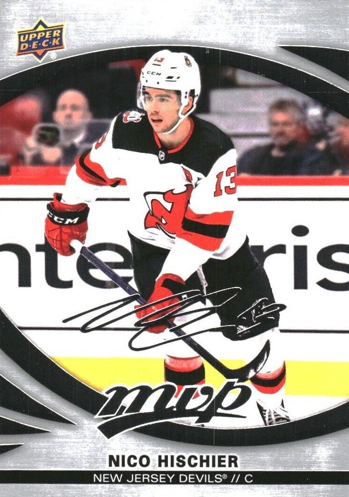 Nico Hischier #125 New Jersey Devils | 2023-24 Upper Deck MVP Silver Script