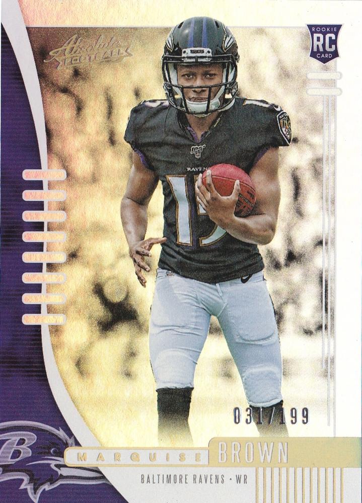 Marquise Brown #127 Baltimore Ravens | 2019 Panini Absolute |  | NFL Football