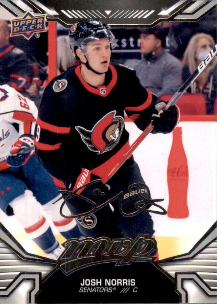 Josh Norris #127 Ottawa Senators | 2022-23 Upper Deck MVP Silver Script