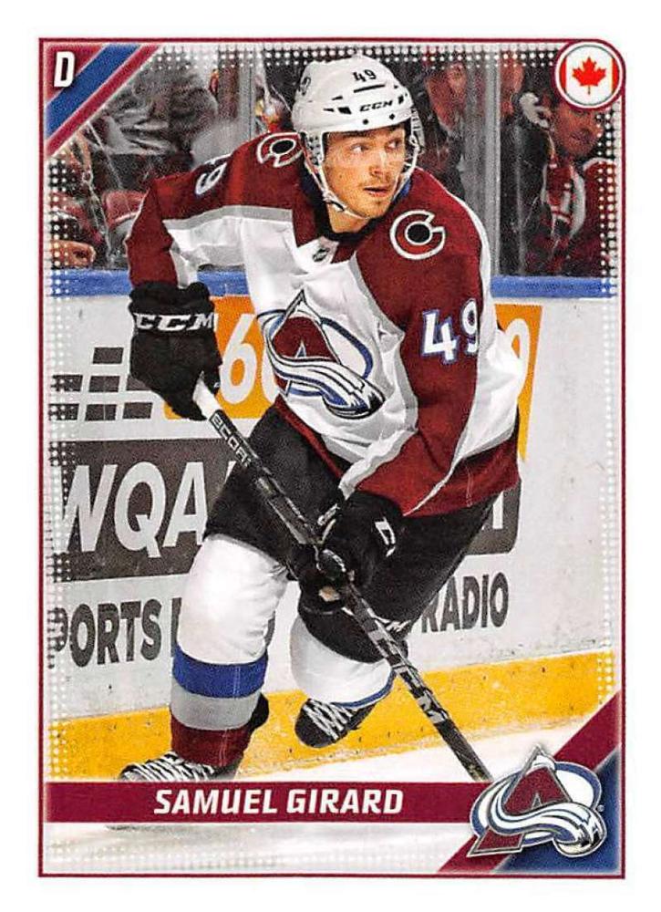 Samuel Girard #128 Colorado Avalanche | 2019-20 Topps NHL Sticker Collection