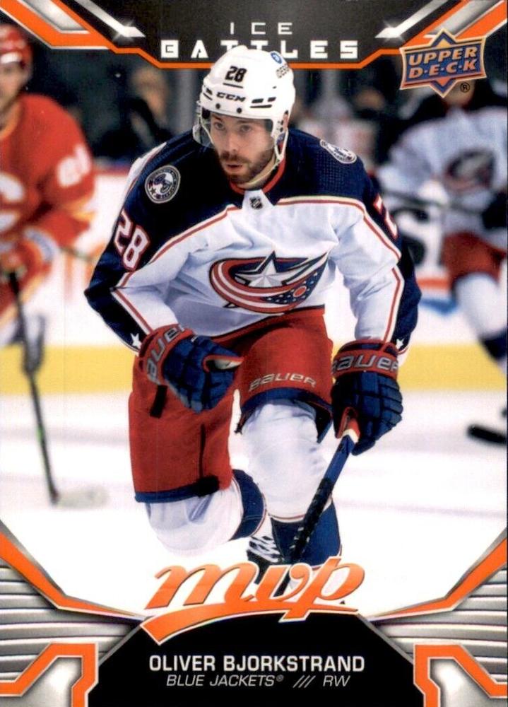 Oliver Bjorkstrand #128 Columbus Blue Jackets | 2022-23 Upper Deck MVP Ice Battles
