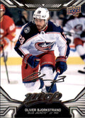 Oliver Bjorkstrand #128 Columbus Blue Jackets | 2022-23 Upper Deck MVP Silver Script