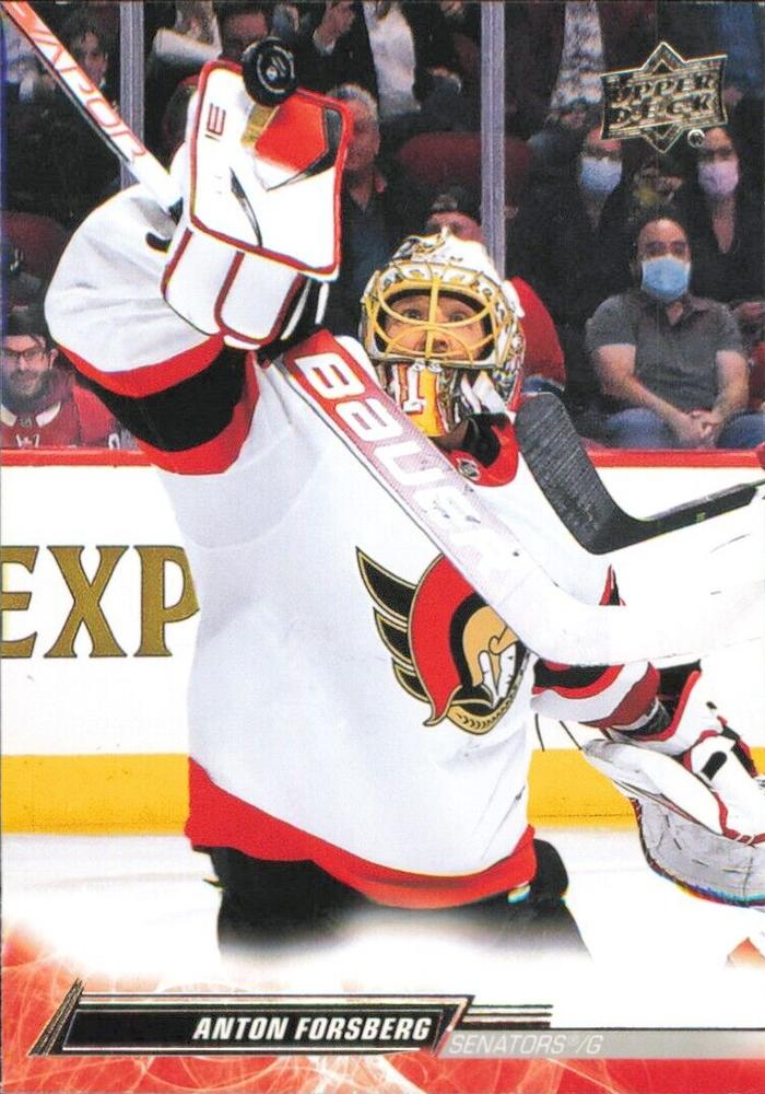 Anton Forsberg #128 Ottawa Senators | 2022-23 Upper Deck
