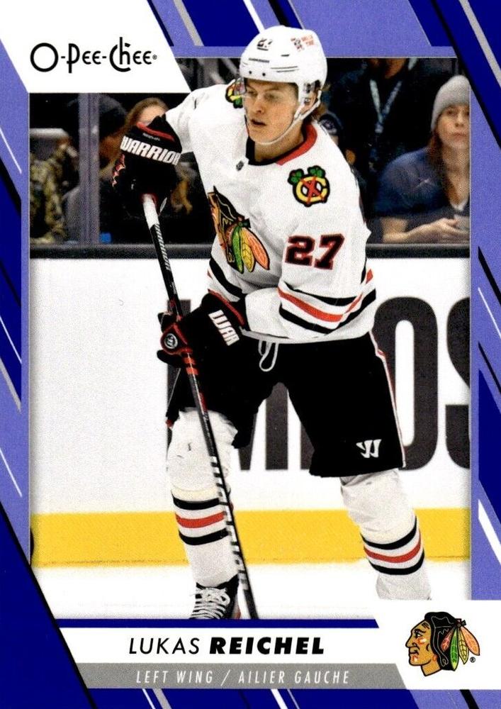 Lukas Reichel #128 Chicago Blackhawks | 2023-24 O-Pee-Chee Blue Border